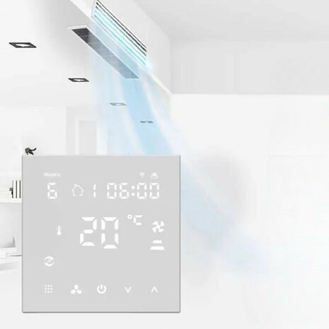 Wifi inbouw thermostaat voor elektrische vloerverwarming met touchscreen en wifi bediening