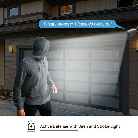 Buitencamera voor beveiliging met wifi 24 gigahertz en 2304 bij 1296 resolutie met zonnepaneel en oplaadbare batterij