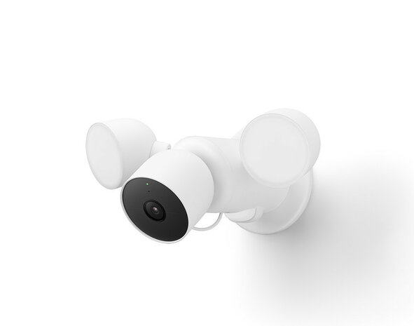 Camera voor binnen en buiten met IP54 weerbestendig ingebouwde batterij en floodlight verlichting