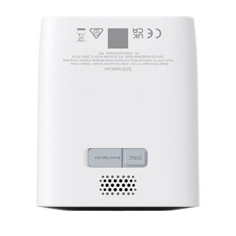 Buitencamera voor bewaking met zonnepaneel en 2K beeldresolutie wit