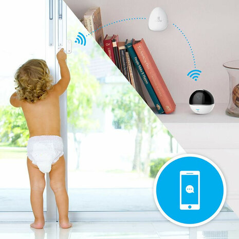 Smart camera voor huis en kantoor met privacy modus en tweeweg audio van Ezviz C6T