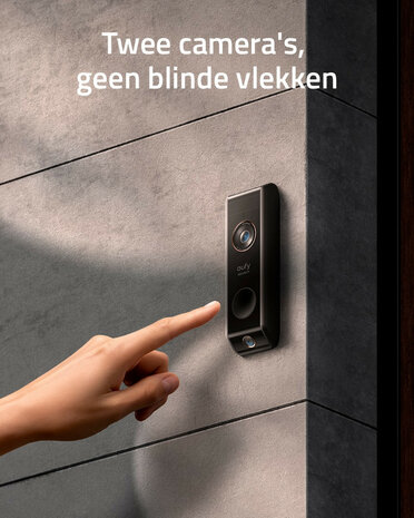 Deurbel voor gebruik met Eufy Homebase 2 of 3 met dual camera en 2K HDR beeldkwaliteit