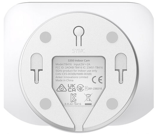 Camera voor binnen met twee lenzen 360 graden pan 75 graden tilt helder nachtzicht en bewegingsdetectie