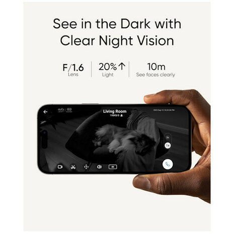 Camera voor binnen met twee lenzen 360 graden pan 75 graden tilt helder nachtzicht en bewegingsdetectie