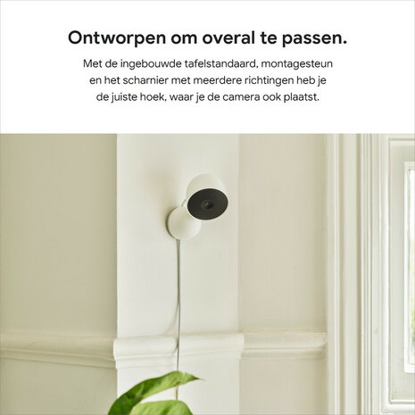 Camera voor binnen met netvoeding en onderscheid tussen mensen dieren en voertuigen