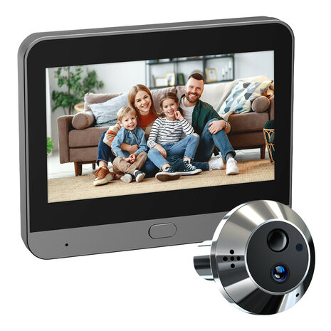 Digitale deurspion voor deuren 35 tot 150 millimeter met 3MP HD camera en tweeweg audio
