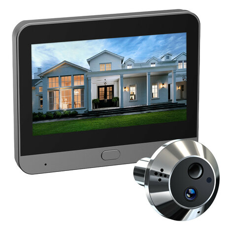 Digitale deurspion voor deuren 35 tot 150 millimeter met 3MP camera nachtzicht en WiFi verbinding
