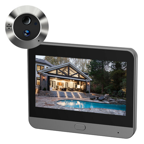 Digitale deurspion voor deuren 35 tot 150 millimeter met 3MP camera nachtzicht en WiFi verbinding