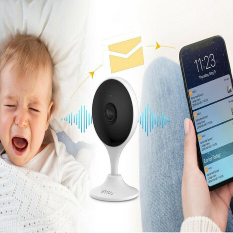 IP camera voor binnen met Full HD nachtzicht bewegingsdetectie en tweeweg spraakfunctie