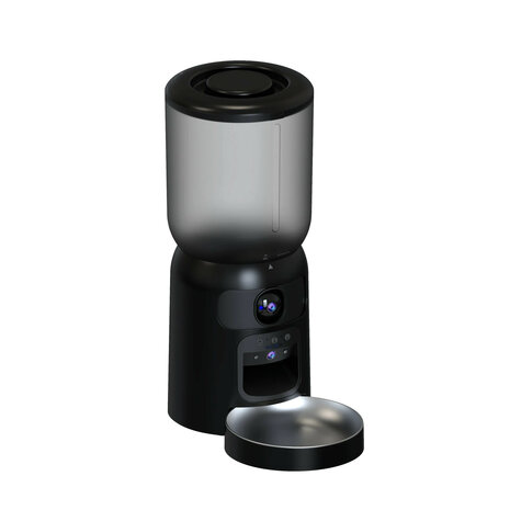 Voerautomaat voor huisdieren met wifi bediening en stemopnamefunctie