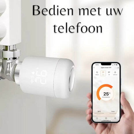 Slimme Programmeerbare Radiatorknop Excl. noodzakelijke Gateway &amp;quot;Expert&amp;quot;