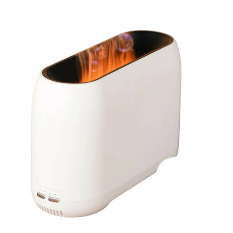Luchtbevochtiger voor aromatherapie met realistisch vlameffect en Bluetooth speakerfunctie