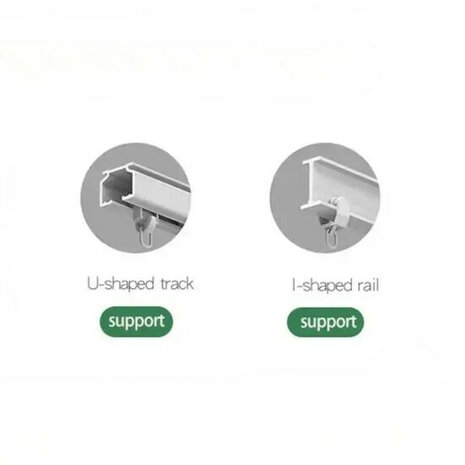 Slimme gordijnmotor voor U Rail en I Rail met zonnesensor en app bediening tot 10 kg