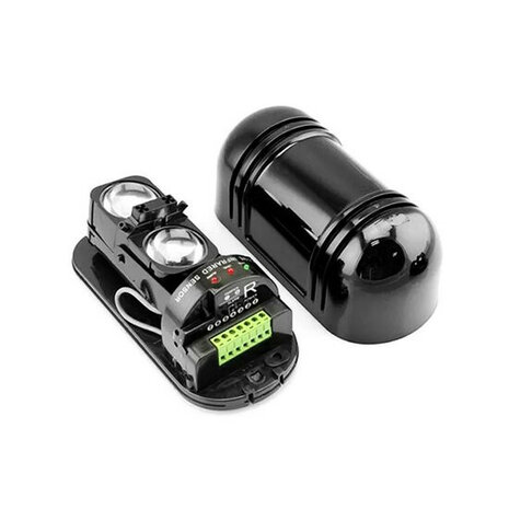 Bewegingssensor voor perimeterbeveiliging met dual beam infrarooddetectie en 100 meter bereik