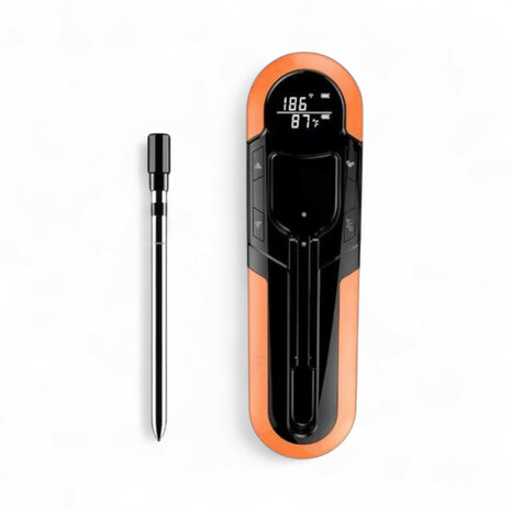 Draadloze BBQ thermometer voor grill oven en barbecue met Bluetooth bereik en waterdichte probe
