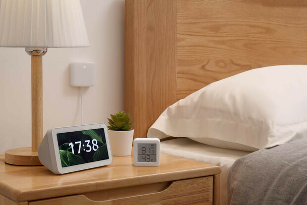 Thermometer en Hygrometer voor gordijnbediening met Bluetooth en magnetische bevestiging binnengebruik