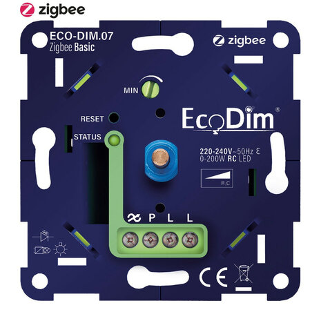 Smart Rotary Zigbee Dimmer voor inbouw met draaiknop geschikt voor led maximaal 200 watt