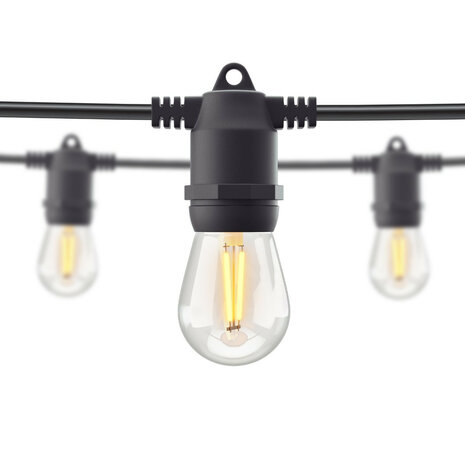 Lightstring voor tuin met wifi bediening en dimbare warm witte lampen