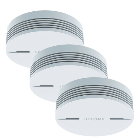 Slimme rookmelder voor woning met wifi verbinding lange batterijduur en sirene set van drie stuks