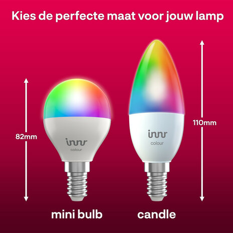 Kleur lamp voor kleine armaturen met E14 fitting bolvormig Zigbee 3 compatibel Philips Hue set van 2