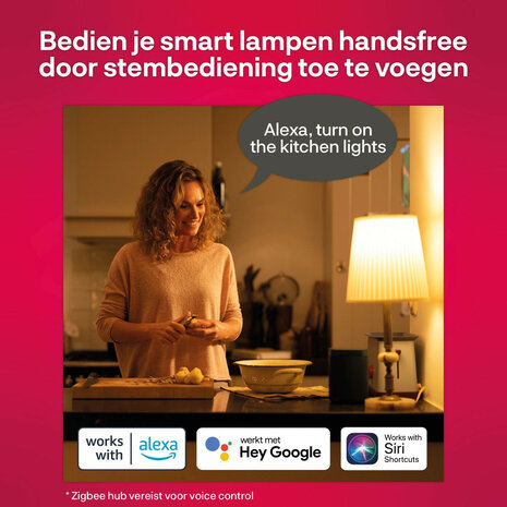 Kleur lamp voor kleine armaturen met E14 fitting bolvormig Zigbee 3 compatibel Philips Hue set van 2