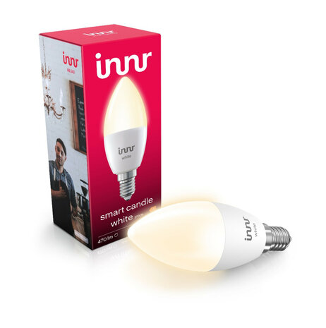 Kaarslamp voor kleine armaturen met Zigbee 3 communicatie en warm wit licht 2700K