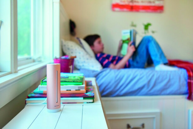 Sensor voor binnenklimaat binnengebruik met WiFi app bediening meet CO2 temperatuur vochtigheid geluid