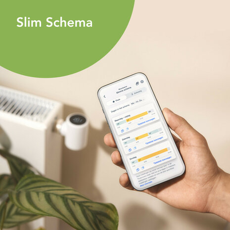 Slimme radiatorknop voor verwarming met draadloze bediening en temperatuurregeling