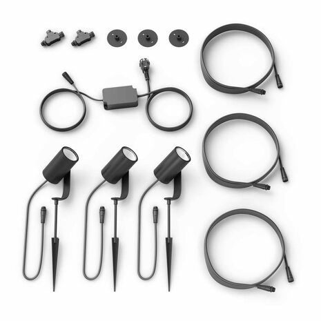 Prikspot voor buitenverlichting met Zigbee 3 0 laagspanning aluminium behuizing en kleurlicht