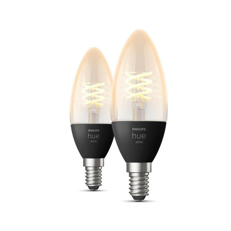 Filament lamp voor slimme verlichting met E14 fitting warm wit licht Bluetooth en Zigbee