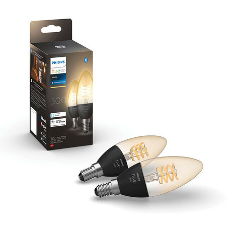 Filament lamp voor slimme verlichting met E14 fitting warm wit licht Bluetooth en Zigbee