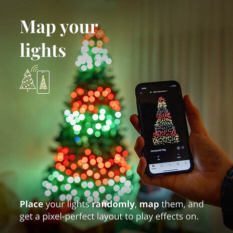 Kerstverlichting voor binnen en buiten met 400 kleuren led lampjes en wifi bediening