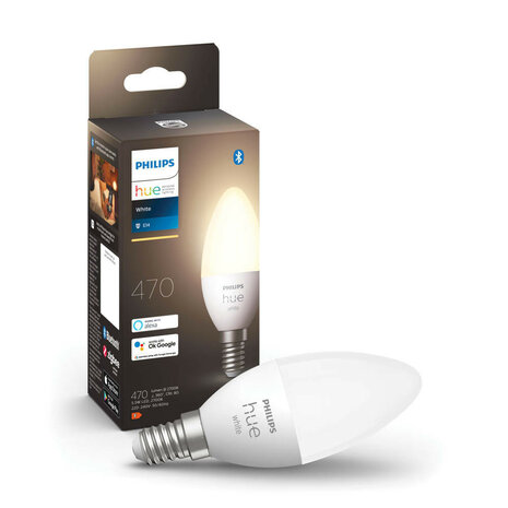 Kaarslamp voor binnenverlichting met Zigbee en Bluetooth dimbaar warm wit licht E14 fitting