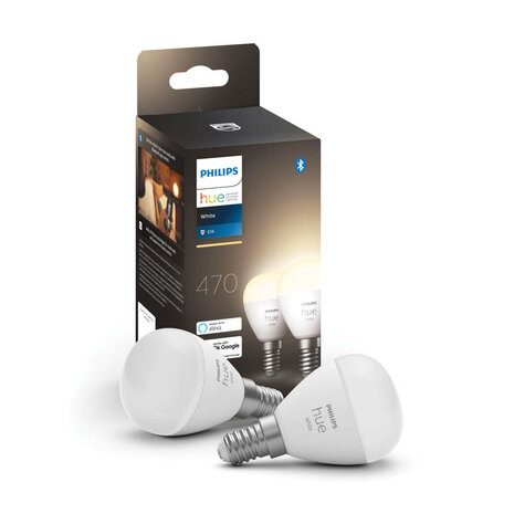 Kogellamp voor slimme verlichting met E14 fitting warm wit licht dimbaar Bluetooth Zigbee 3.0 per 2 stuks