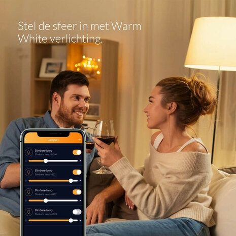 AduroSmart E27 led lamp voor binnenverlichting met warm witte dimbare verlichting en draadloze bediening