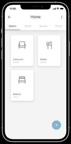 Bridge voor bediening gordijnen met schakelen op tijd en zonfunctie