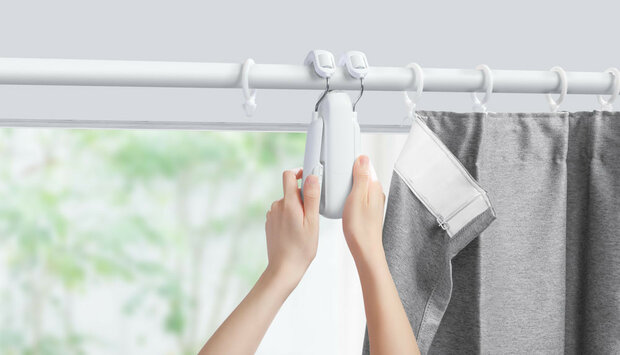 Switchbot gordijnmotor voor roede gordijnrails met Bluetooth fluisterstil tot 15 kilo