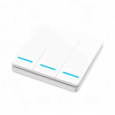Draadloze schakelaar voor binnengebruik met RF 433 MHz signaal en drie knoppen