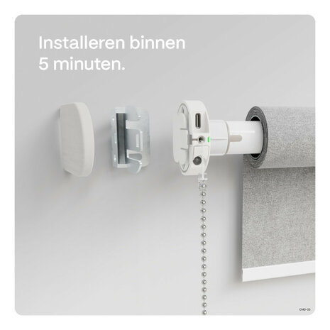 Rolgordijnmotor voor retrofit montage met Bluetooth bediening en app integratie