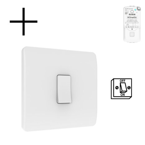 Draadloze wandschakelaar voor verlichting met batterij en RF 433 MHz communicatie