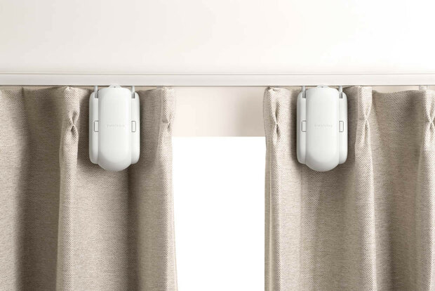 Gordijnmotor voor U Rail systeem met automatische bediening en Bluetooth connectiviteit