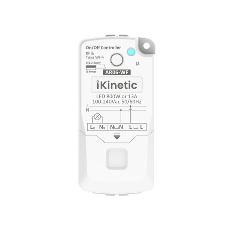 Draadloze wandschakelaar voor schakelen verlichting met batterij en RF 433 MHz systeem set