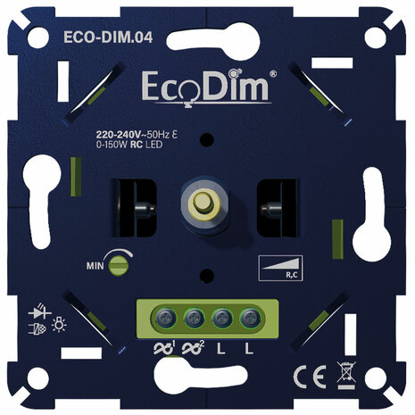Led dimmer inbouw voor 2 circuits met 0 tot 100 watt vermogen per circuit