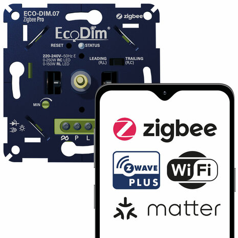 Led dimmer inbouw voor 2 circuits met 0 tot 100 watt vermogen per circuit