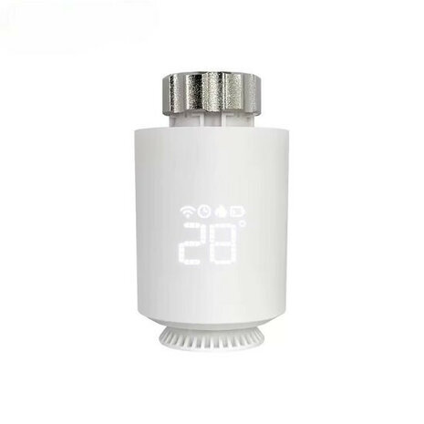 Set programmeerbare radiatorknoppen voor temperatuurregeling in huis met Zigbee 3.0 en LCD display