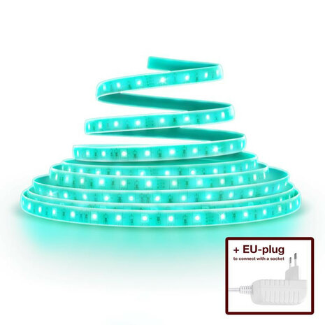 Flexibele ledstrip voor slimme verlichting met app bediening afknipbaar kleur instelbaar binnengebruik smart home