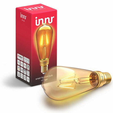 Filament Edison lamp voor slimme verlichting met Zigbee dimfunctie en E27 fitting