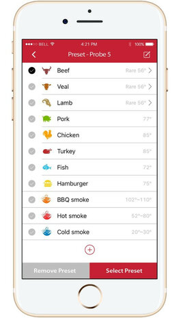 Thermometer voor grillen en roken met Bluetooth en RVS sondes voor nauwkeurige kerntemperatuurmonitoring
