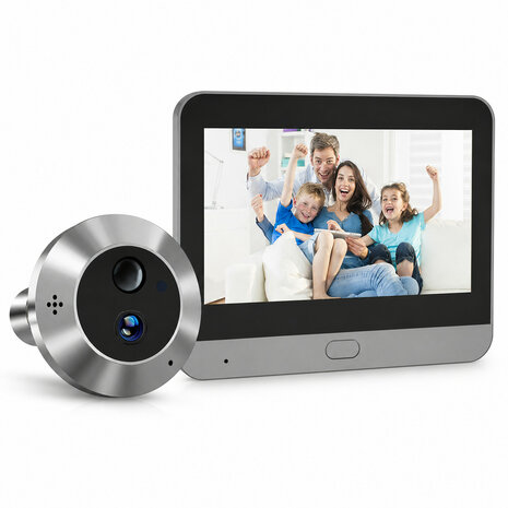 Digitale deurspion voor deuren 35 tot 150 millimeter met 3MP HD camera en tweeweg audio