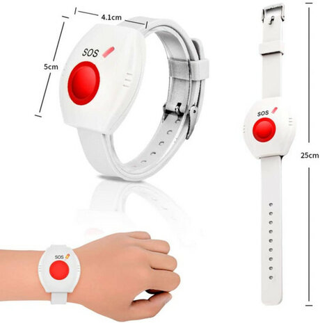 Horloge voor SOS Alarmset met directe noodknop activatie en lichtgewicht ontwerp